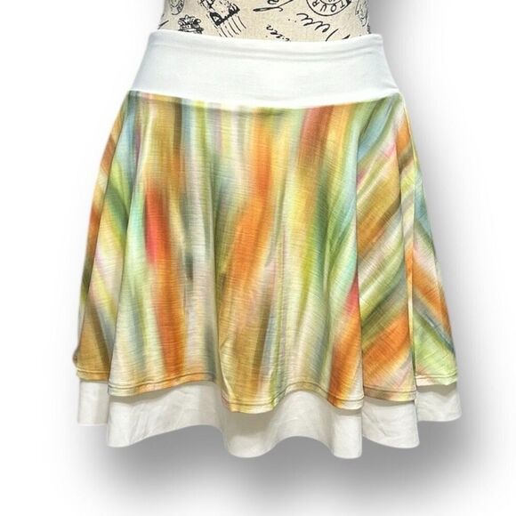 Calia S Green Cream Golf Skort Mesh Double Layer Pocket Stretch Activewear NWT - Picture 9 of 9